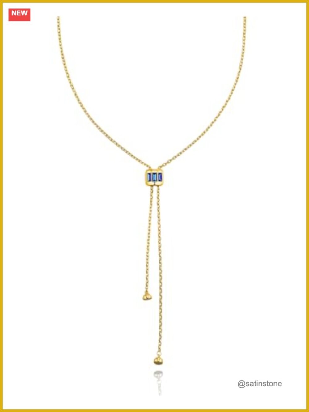 18K Gold Plated CZ Enamel Pendant Necklace Dainty Women's Jewelry
